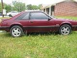 1987 Ford Mustang 5.0 HO AOD - Burgundy thumbnail 2