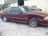 1988 Ford Mustang 5.0 HO Automatic AOD - Burgundy thumbnail 2