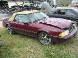 1989 Ford Mustang 4-cyl AOD E - Burgundy thumbnail 2