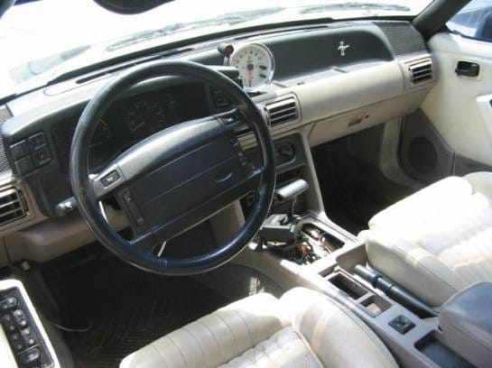 1991 Ford Mustang 5.0 with custom intake Automatic AOD - White thumbnail 3