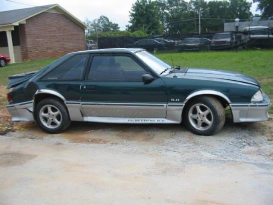 1991 Ford Mustang 5.0 HO AOD Automatic - Green & Silver thumbnail 2