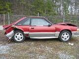 1990 Ford Mustang 5.0 HO T-5 Five Speed - Red & Silver thumbnail 2