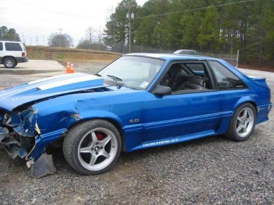 1990 Ford Mustang 5.0 HO T-5 Five Speed - Blue & Silver