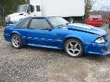 1990 Ford Mustang 5.0 HO T-5 Five Speed - Blue & Silver thumbnail 2