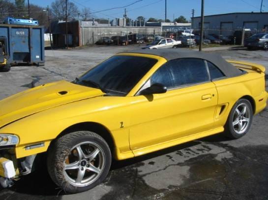94-98 Ford Mustang Convertible 4.6 manual - yellow thumbnail 2