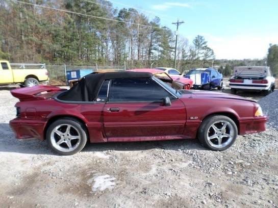 87-93 Ford Mustang Convertible 5 Manual - Red thumbnail 2