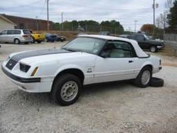 83-86 Ford Mustang Convertible 5 Manual - White