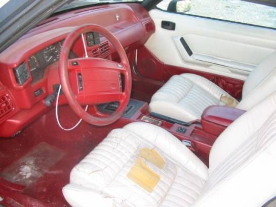 87-93 Ford Mustang Convertible 5 Manual - White thumbnail 3
