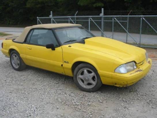 87-93 Ford Mustang Convertible 5 Manual - Yellow thumbnail 2