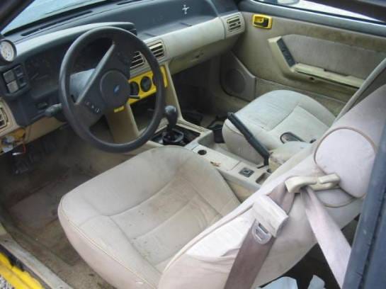 87-93 Ford Mustang Convertible 5 Manual - Yellow thumbnail 4