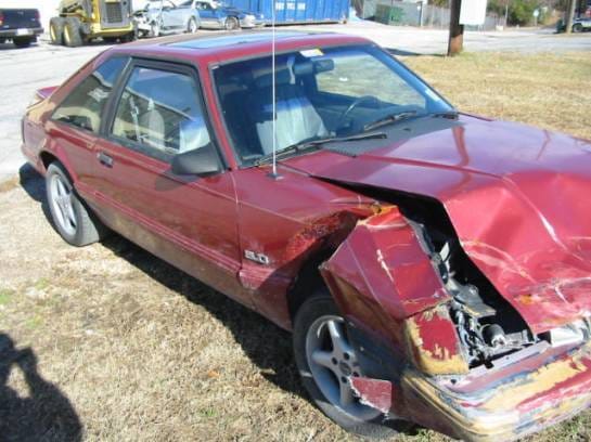 87-93 Ford Mustang Hatchback 5 Manual - Red thumbnail 4