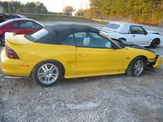 94-98 Ford Mustang Convertible 5 Manual - Yellow thumbnail 4