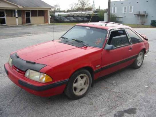 87-93 Ford Mustang hatchback 5 manual - red thumbnail 2