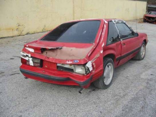 87-93 Ford Mustang hatchback 5 manual - red thumbnail 3