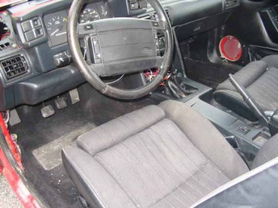 87-93 Ford Mustang hatchback 5 manual - red thumbnail 4