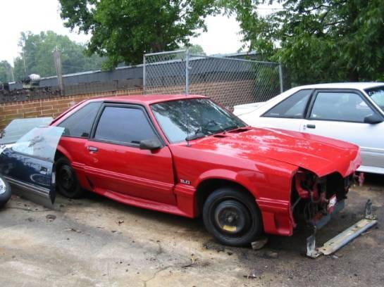 87-93 Ford Mustang Hatchback 5 Manual - Red thumbnail 2