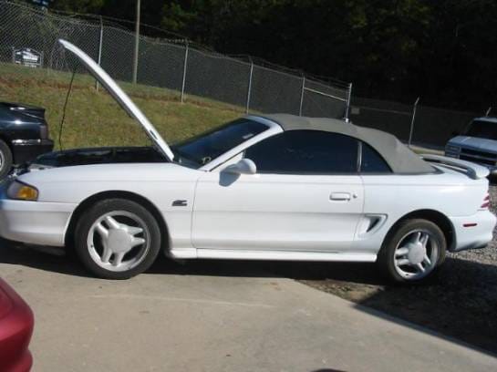 94-98 Ford Mustang Convertible 5 Manual - White thumbnail 4
