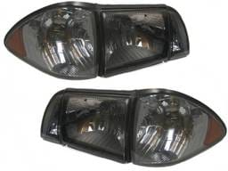 1987-1993 Euro Smoked 6pc Headlight Set