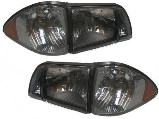 1987-1993 Euro Smoked 6pc Headlight Set