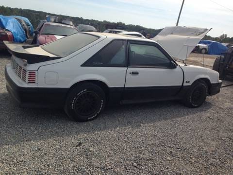 1990 Ford Mustang White Hatchback thumbnail 2