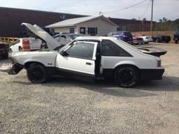 1990 Ford Mustang White Hatchback