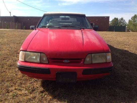 1989 Ford Mustang Red Convertible  thumbnail 5