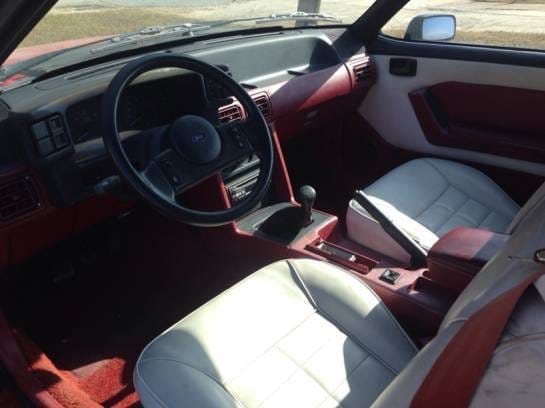 1989 Ford Mustang Red Convertible  thumbnail 7