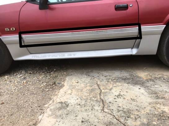 1987-1993 GT Left Side Door Molding