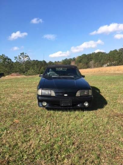 1987 Ford Mustang Black Convertible thumbnail 2