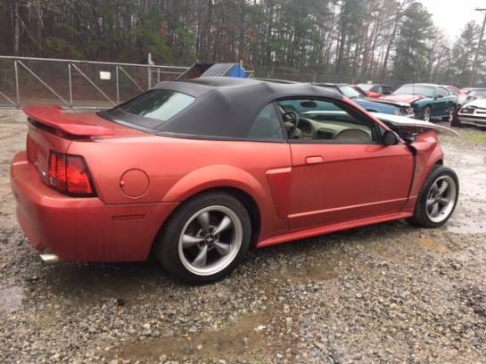 2001 Ford Mustang Red Convertible  thumbnail 2