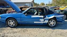 1988 Ford Mustang LX - blue convertible