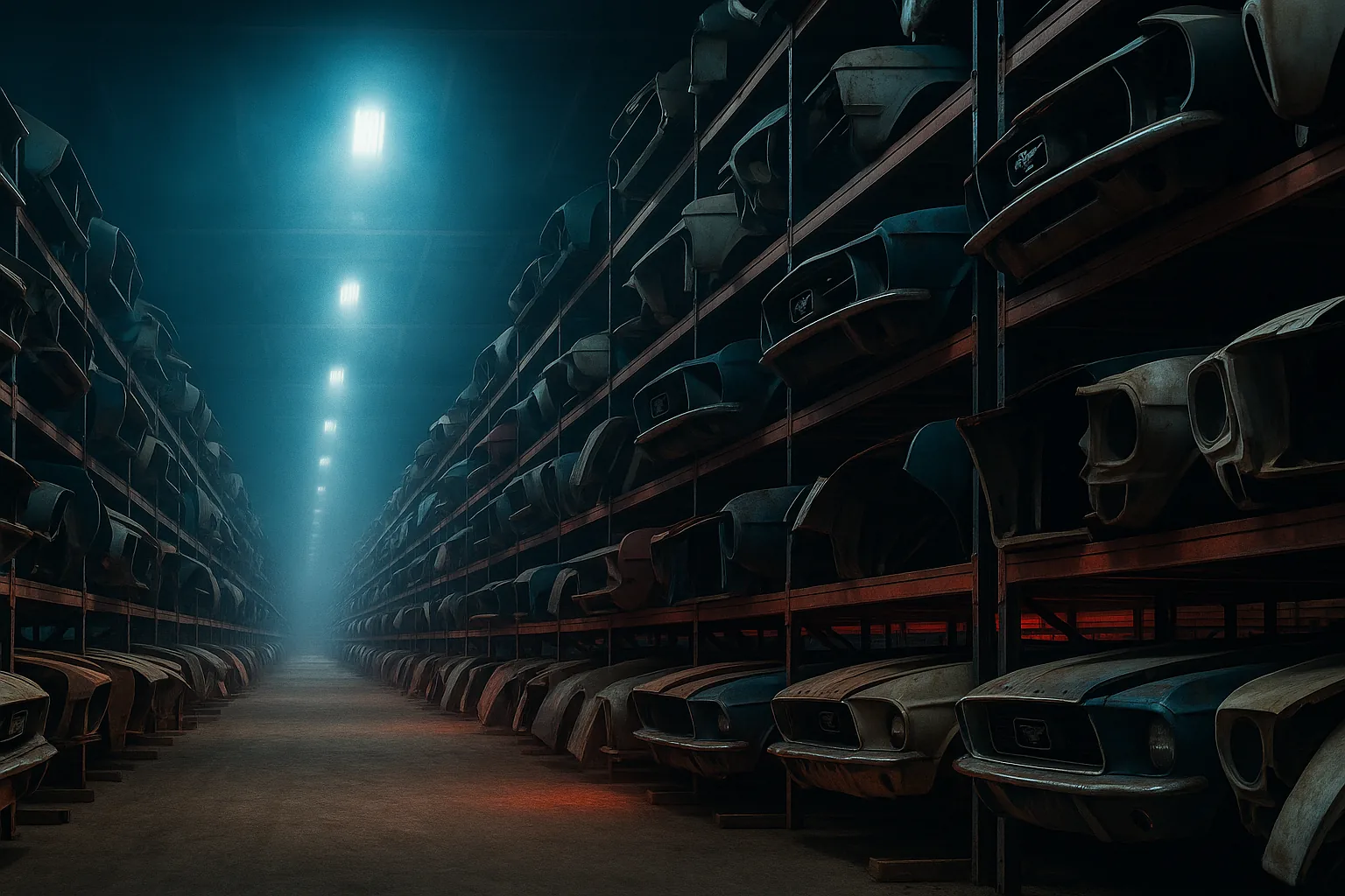 Inside the Prestige Mustang parts warehouse